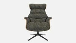 Habitat Fauteuil En Noyer Et Tissu Alba - Gris Nuage - Pied Noir -meubles boutique fauteuil en noyer et tissu alba gris nuage pied noir 10275045 2