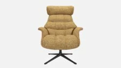 Habitat Fauteuil En Noyer Et Tissu Alba - Jaune Soleil - Pied Noir -meubles boutique fauteuil en noyer et tissu alba jaune soleil pied noir 10274981 2