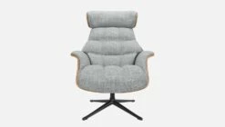 Habitat Fauteuil En Noyer Et Tissu Melina - Gris Asphalte - Pied Noir -meubles boutique fauteuil en noyer et tissu melina gris asphalte pied noir 10274469 2