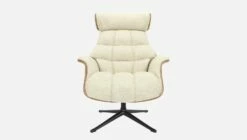 Habitat Fauteuil En Noyer Et Tissu Venezia - Blanc Craie - Pied Noir -meubles boutique fauteuil en noyer et tissu venezia blanc craie pied noir 10274341 2