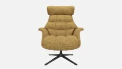 Habitat Fauteuil En Noyer Et Tissu Venezia - Jaune épice - Pied Noir -meubles boutique fauteuil en noyer et tissu venezia jaune epice pied noir 10274213 2