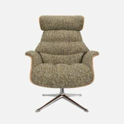 Habitat Fauteuil En Noyer Et Tissu Venezia - Vert Lichen - Pied Aluminium -meubles boutique fauteuil en noyer et tissu venezia vert lichen pied aluminium 10274165 1