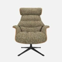 Habitat Fauteuil En Noyer Et Tissu Venezia - Vert Lichen - Pied Noir -meubles boutique fauteuil en noyer et tissu venezia vert lichen pied noir 10274149 1