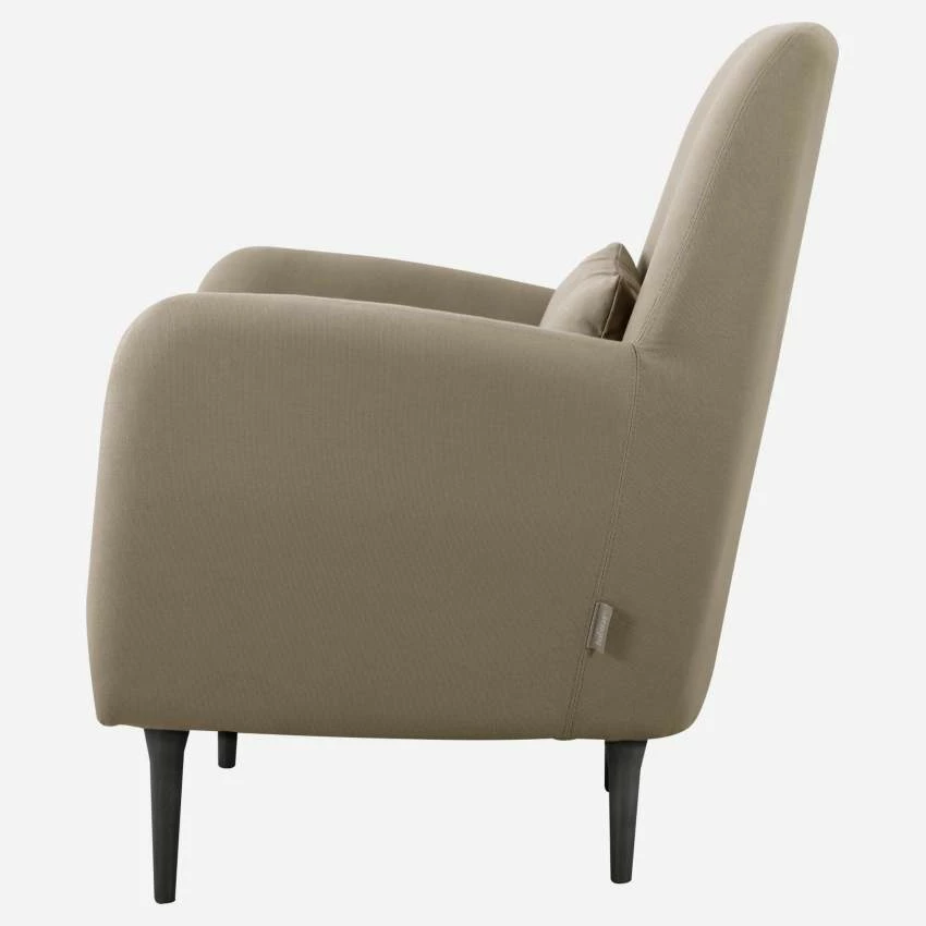 Habitat Fauteuil En Tissu - Beige - Pieds Foncés 1 Habitat Fauteuil En Tissu - Beige - Pieds Foncés