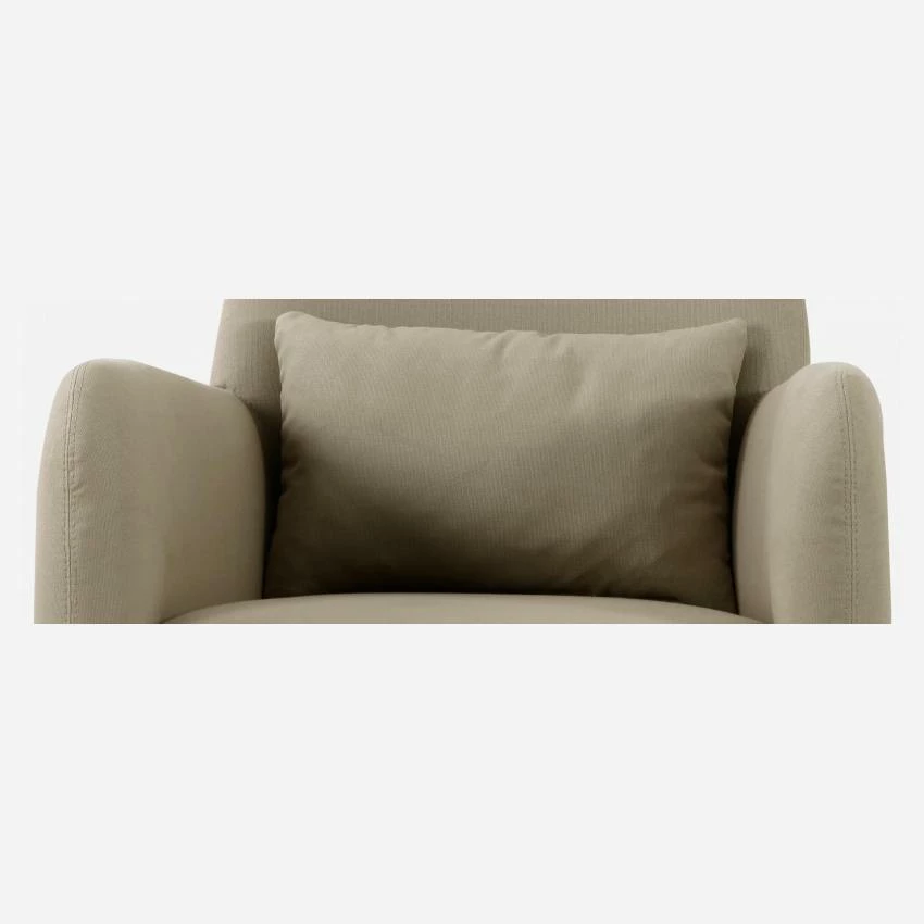 Habitat Fauteuil En Tissu - Beige - Pieds Foncés 5 Habitat Fauteuil En Tissu - Beige - Pieds Foncés – Image 5