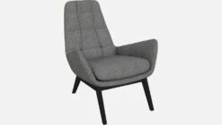 Habitat Fauteuil En Tissu Bellagio - Bleu Céleste - Pieds Noirs -meubles boutique fauteuil en tissu bellagio gris bleu pieds noirs 1105405 2