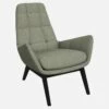 Habitat Fauteuil En Tissu Bellagio - Vert Lagon - Pieds Noirs