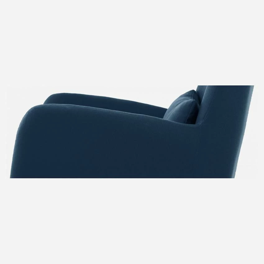 Habitat Fauteuil En Tissu - Bleu - Pieds En Chêne 5 Habitat Fauteuil En Tissu - Bleu - Pieds En Chêne – Image 5