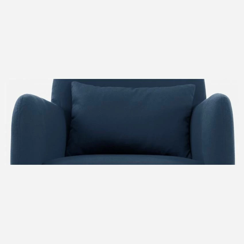 Habitat Fauteuil En Tissu - Bleu - Pieds En Chêne 6 Habitat Fauteuil En Tissu - Bleu - Pieds En Chêne – Image 6