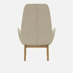 Habitat Fauteuil En Tissu Lucca - Blanc Mastic - Pieds Chêne -meubles boutique fauteuil en tissu lucca blanc mastic pieds chene 12851845