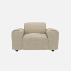 Habitat Fauteuil En Tissu Lucca - Blanc Mastic -meubles boutique fauteuil en tissu lucca blanc mastic 12851513 1