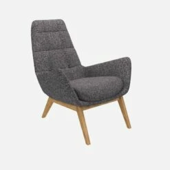 Habitat Fauteuil En Tissu Lucca - Bleu Zingué - Pieds Chêne 7 Habitat Fauteuil En Tissu Lucca - Bleu Zingué - Pieds Chêne -meubles boutique fauteuil en tissu lucca bleu zingue pieds chene 10275737