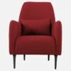 Habitat Fauteuil En Tissu - Rouge - Pieds Foncés