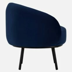 Habitat Fauteuil En Velours - Bleu - Design By Adrien Carvès -meubles boutique fauteuil en velours bleu design by adrien carves 1329561