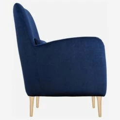 Habitat Fauteuil En Velours - Bleu Marine -meubles boutique fauteuil en velours bleu marine 1237051