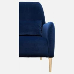 Habitat Fauteuil En Velours - Bleu Marine -meubles boutique fauteuil en velours bleu marine 1237055