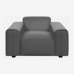 Habitat Fauteuil En Velours - Gris Ardoise -meubles boutique fauteuil en velours gris argent 1108773 1