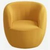 Habitat Fauteuil En Velours - Jaune Moutarde