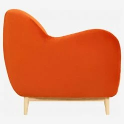 Habitat Fauteuil En Velours - Orange - Design By Adrien Carvès -meubles boutique fauteuil en velours orange design by adrien carves 1254405