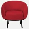 Habitat Fauteuil En Velours - Rouge - Design By Adrien Carvès