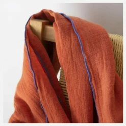 Habitat Fouta En Gaze De Coton - 100 X 180 Cm - Terracotta -meubles boutique fouta en gaze de coton 100 x 180 cm terracotta 11738925