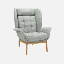 Habitat Fauteuil En Tissu Alba - Gris Brume -meubles boutique herve fauteuil alba gris 10272087