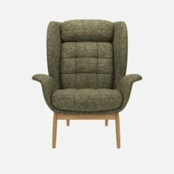 Habitat Fauteuil En Tissu Alba - Vert Orage -meubles boutique herve fauteuil alba vert 10272099 1