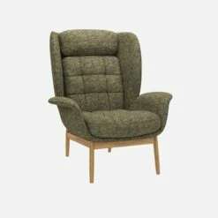 Habitat Fauteuil En Tissu Alba - Vert Orage -meubles boutique herve fauteuil alba vert 10272103 1