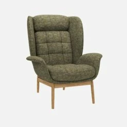 Habitat Fauteuil En Tissu Alba - Vert Orage -meubles boutique herve fauteuil alba vert 10272103
