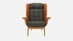 Habitat Fauteuil En Cuir Savoy Cognac Et Tissu Alba - Gris Nuage 10 Habitat Fauteuil En Cuir Savoy Cognac Et Tissu Alba - Gris Nuage -meubles boutique herve fauteuil cuir sv alba gris fonce 10273273 2