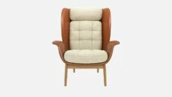 Habitat Fauteuil En Cuir Savoy Cognac Et Tissu Venezia - Blanc Craie 10 Habitat Fauteuil En Cuir Savoy Cognac Et Tissu Venezia - Blanc Craie -meubles boutique herve fauteuil cuir sv ven beige 10273091 2