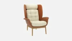Habitat Fauteuil En Cuir Savoy Cognac Et Tissu Venezia - Blanc Craie 11 Habitat Fauteuil En Cuir Savoy Cognac Et Tissu Venezia - Blanc Craie -meubles boutique herve fauteuil cuir sv ven beige 10273095 2