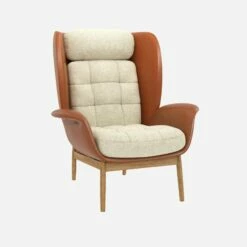 Habitat Fauteuil En Cuir Savoy Cognac Et Tissu Venezia - Blanc Craie 7 Habitat Fauteuil En Cuir Savoy Cognac Et Tissu Venezia - Blanc Craie -meubles boutique herve fauteuil cuir sv ven beige 10273095
