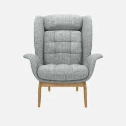 Habitat Fauteuil En Tissu Melina - Gris Asphalte -meubles boutique herve fauteuil melina gris clair 10272035 1