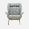 Habitat Fauteuil En Tissu Melina - Gris Asphalte