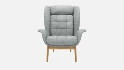 Habitat Fauteuil En Tissu Melina - Gris Asphalte -meubles boutique herve fauteuil melina gris clair 10272035 2