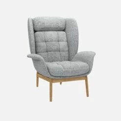 Habitat Fauteuil En Tissu Melina - Gris Asphalte -meubles boutique herve fauteuil melina gris clair 10272039 1