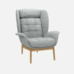 Habitat Fauteuil En Tissu Melina - Gris Asphalte -meubles boutique herve fauteuil melina gris clair 10272039