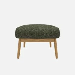 Habitat Repose-pieds En Tissu Lucca - Vert Mousse