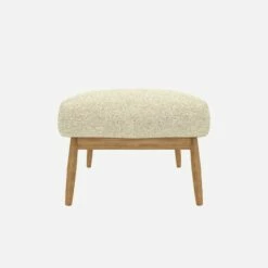 Habitat Repose-pieds En Tissu Venezia - Blanc Craie -meubles boutique herve repose p venezia beige 10273123 1