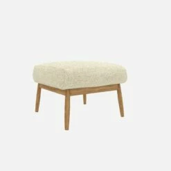 Habitat Repose-pieds En Tissu Venezia - Blanc Craie -meubles boutique herve repose p venezia beige 10273127