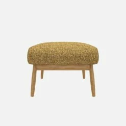 Habitat Repose-pieds En Tissu Venezia - Jaune épice -meubles boutique herve repose p venezia moutarde 10273115 1