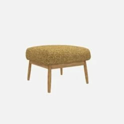 Habitat Repose-pieds En Tissu Venezia - Jaune épice -meubles boutique herve repose p venezia moutarde 10273119 1