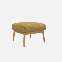 Habitat Repose-pieds En Tissu Venezia - Jaune épice -meubles boutique herve repose p venezia moutarde 10273119