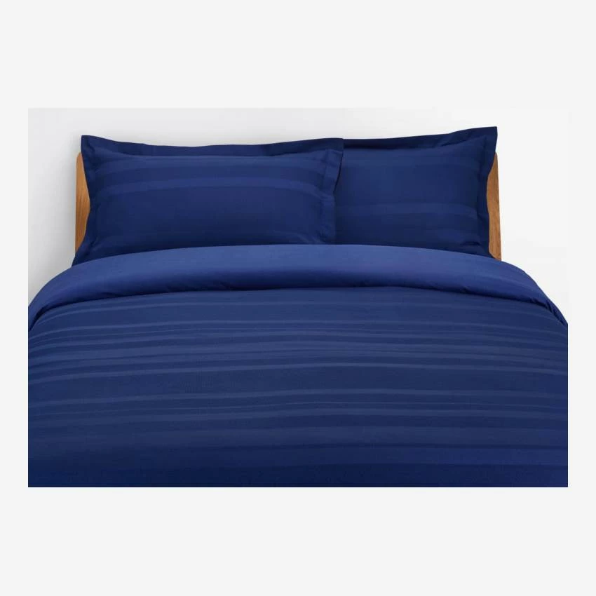 Habitat Housse De Couette En Coton égyptien - 140 X 200 Cm - Bleu 3 Habitat Housse De Couette En Coton égyptien - 140 X 200 Cm - Bleu – Image 3