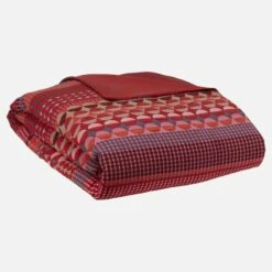 Habitat Housse De Couette En Coton - 240 X 260 Cm - Rouge -meubles boutique housse de couette 260x240cm rouge a motifs 1091481