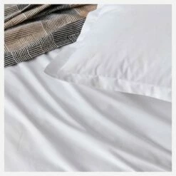 Habitat Housse De Couette En Coton - 140 X 200 Cm - Blanc -meubles boutique housse de couette en coton 140 x 200 cm blanc 2558535