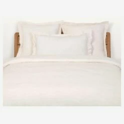 Habitat Housse De Couette En Coton - 220 X 240 Cm - Blanc Et Rayures