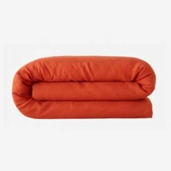 Habitat Housse De Couette En Lin - 200 X 200 Cm - Orange Terracotta