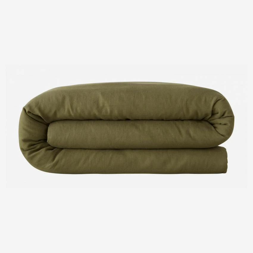 Habitat Housse De Couette En Lin - 220 X 240 Cm - Vert Kaki 1 Habitat Housse De Couette En Lin - 220 X 240 Cm - Vert Kaki